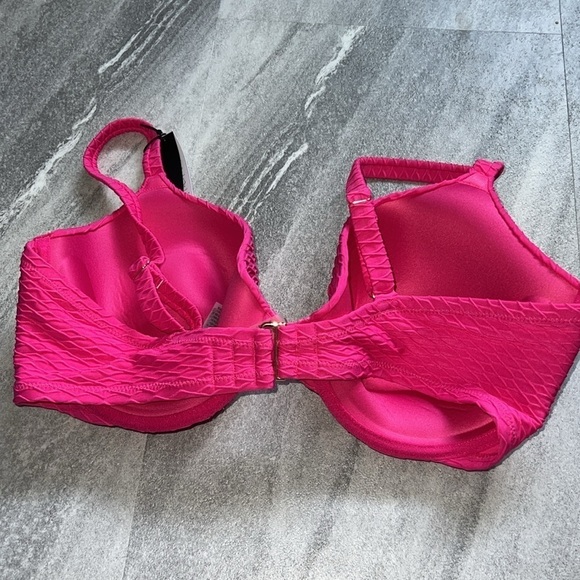 LVS Swim Mix & Match Icon Push-Up Bikini Top Forever hot Pink 38D underwire - Picture 9 of 13